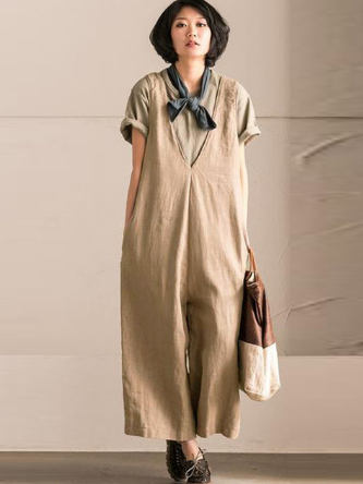 Casual style one-piece pants
