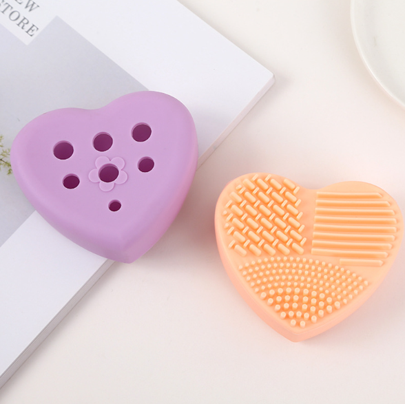 Heart-Shaped Silicone Cleaning Brush