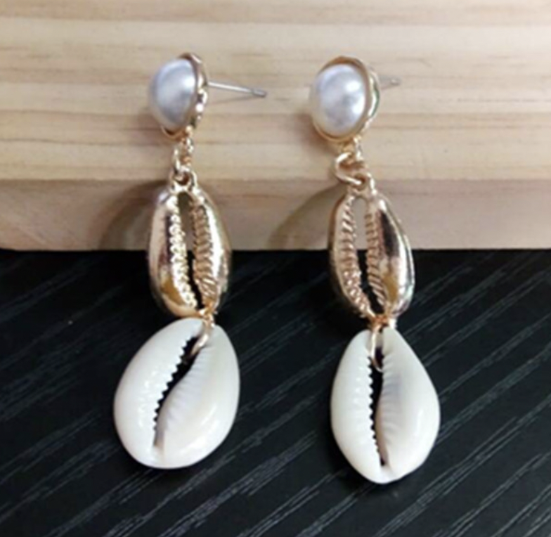 Bohemian Shell Earrings Image 3