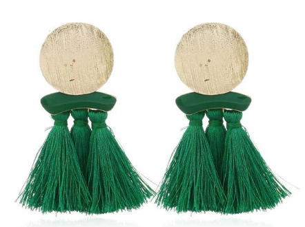 Bohemian-style tassel earrings