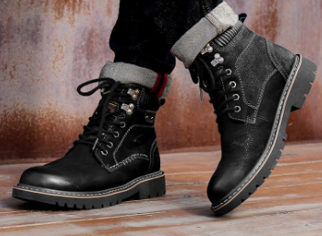 Men's Casual Martin Boots - Detail View