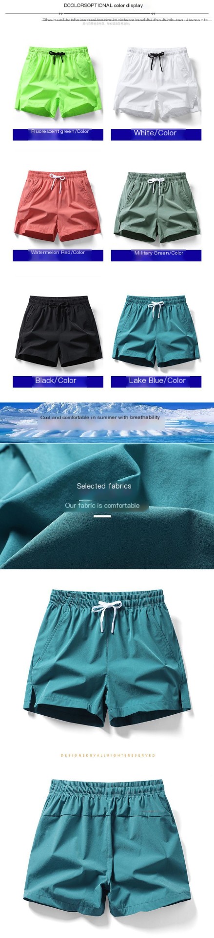 Lightweight Ice Silk Sports Shorts Image 3