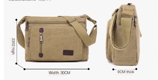 Canvas Shoulder Crossbody Bag