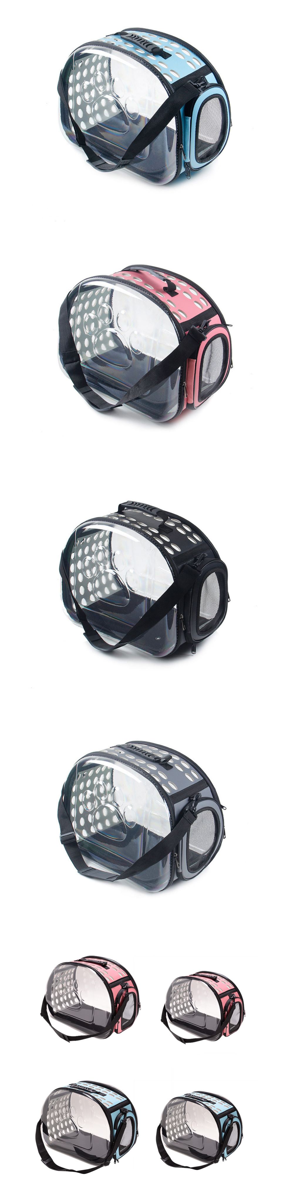 Clear Pet Carrier - Stylish Design
