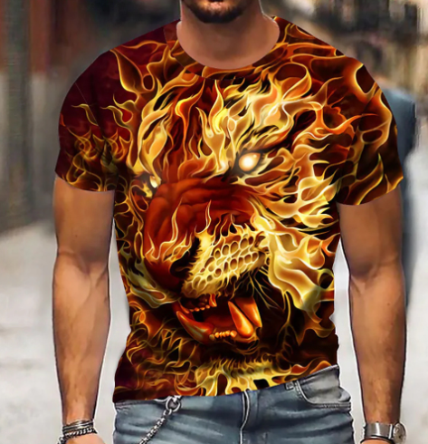 Lion Pattern T-shirt 7