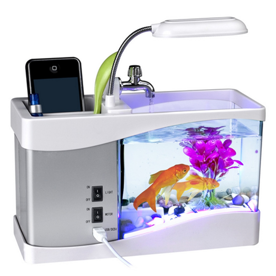Mini Fish Tank Calendar Alarm Clock
