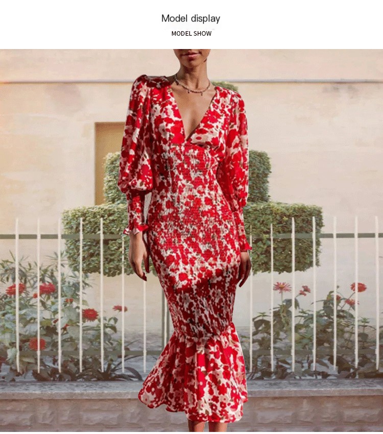 V-neck mermaid dress style 3
