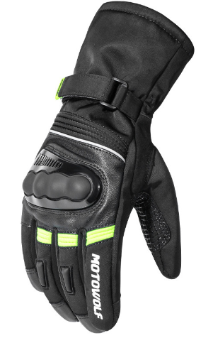 Rider wearing gloves