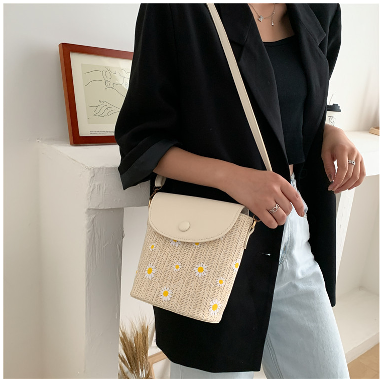 Woven Bucket Bag Yellow