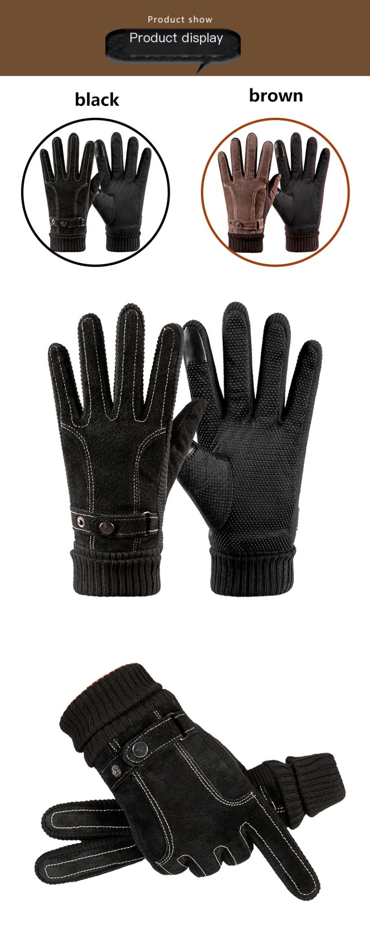 Leather Gloves Image 3