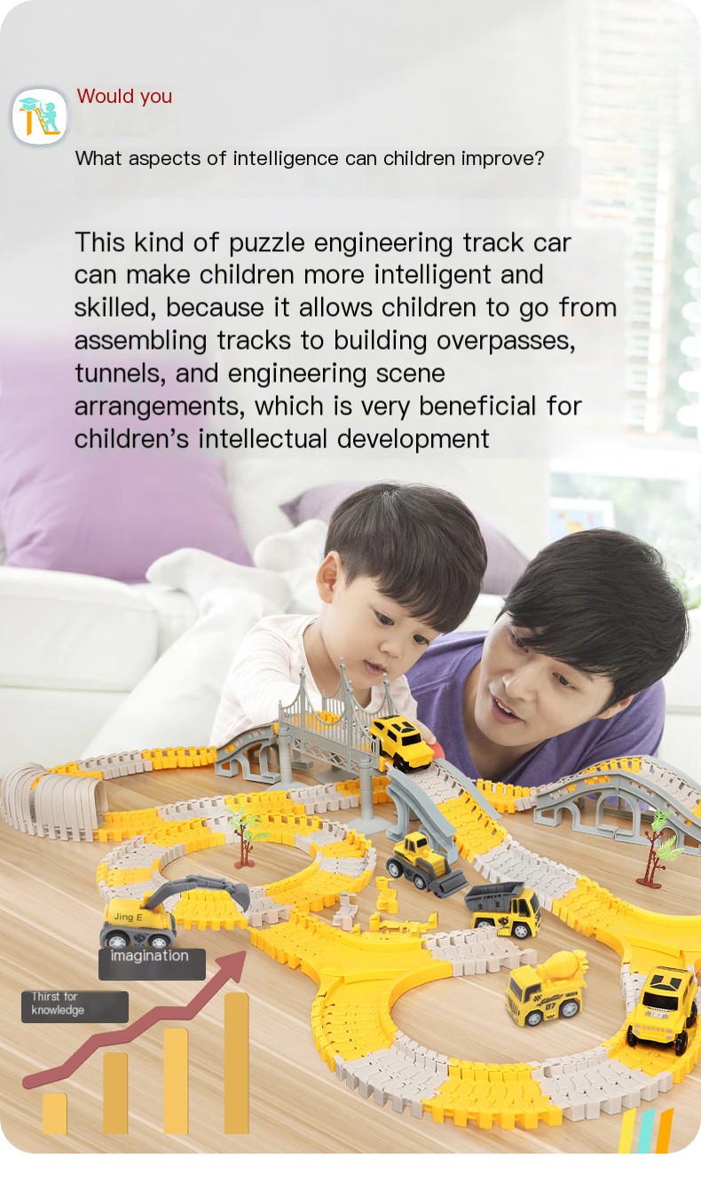 Transformable Electric Engineering Toy Train Image 1