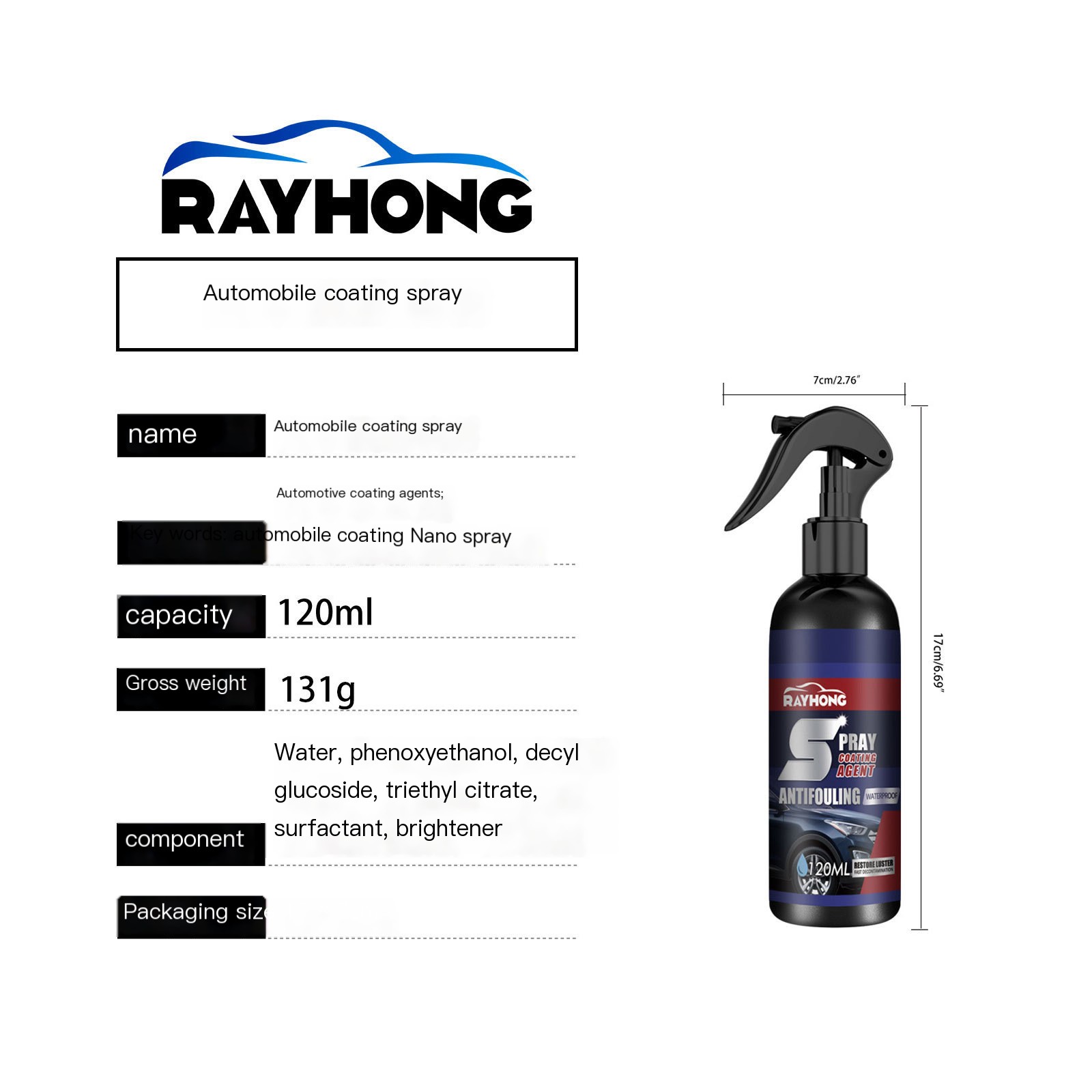 rayhong Car Coating Spray Application