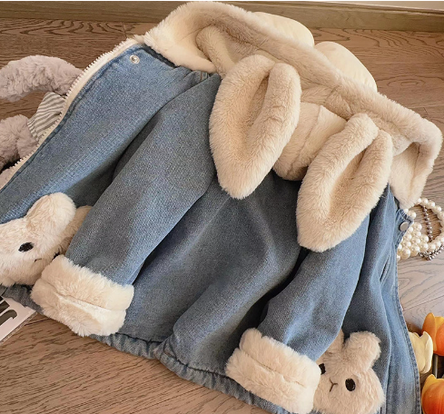 Hooded Denim Jacket Image 4
