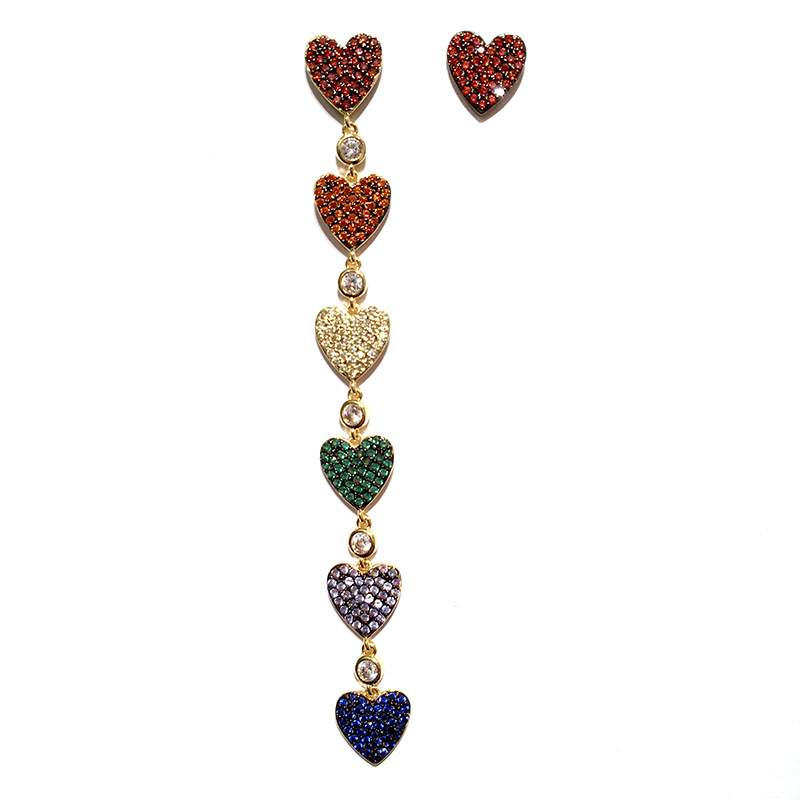 Asymmetrical Heart Earrings