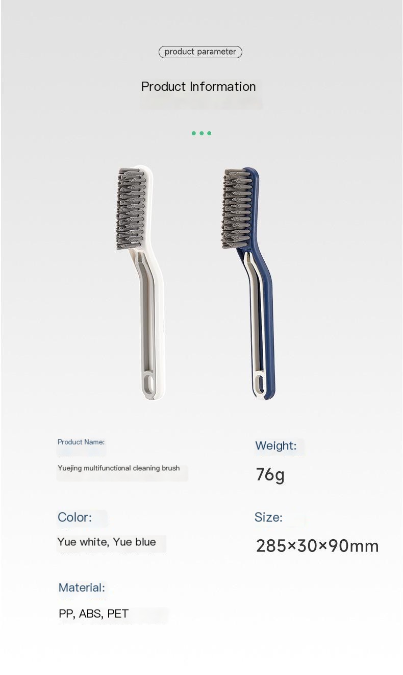 Multifunctional grout cleaning brush with stiff angled bristles