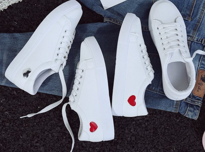 Heart Pattern Flat Shoes 2