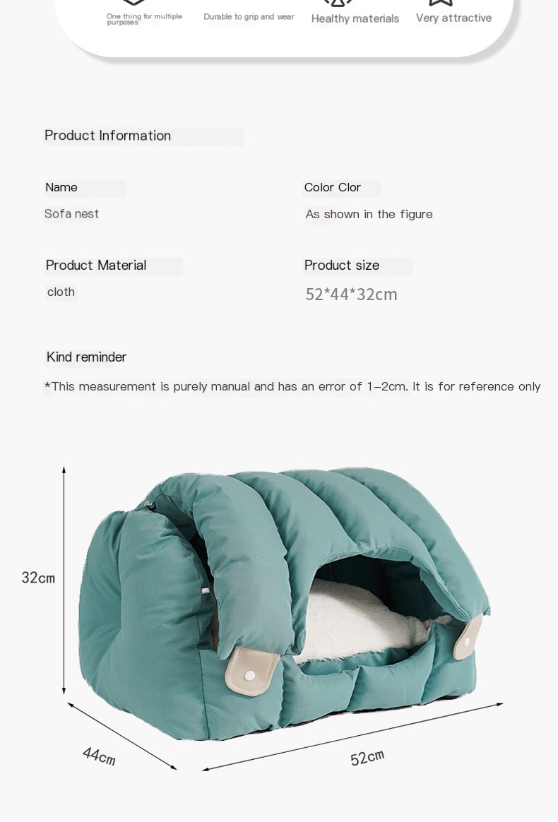 Arch Blue Cat Bed