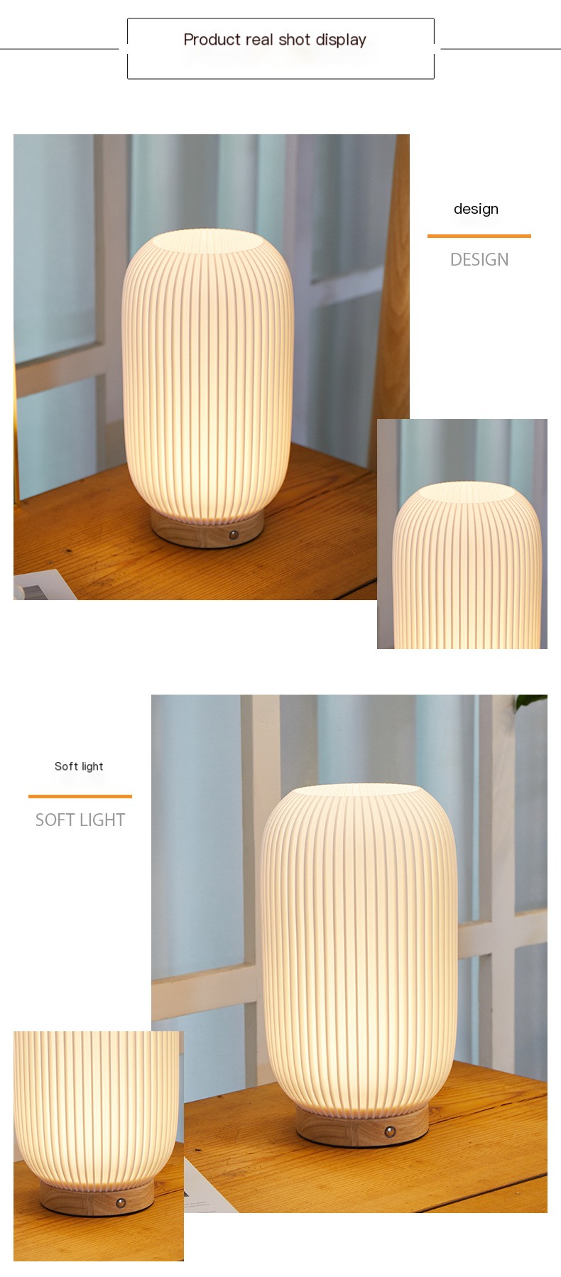 Nordic 3D Japanese-style lamp – bedroom setting