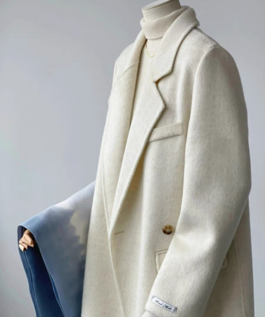 Women's Mid-length Loose Profile Coat - Image 4
