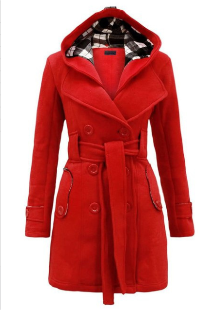 Double-breasted plaid coat image 5