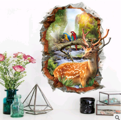 3D Wall Sticker on Wall