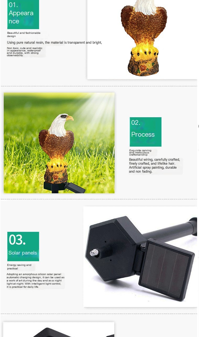 Solar Eagle Garden Light 3