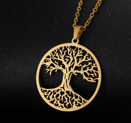 Stainless Steel Lucky Tree Necklace
