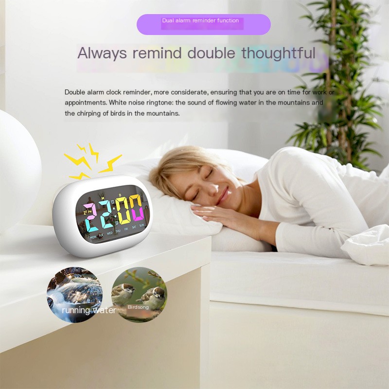 RGB Night Light Alarm Clock