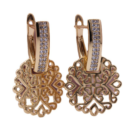 Geometric Hollow Earrings - Image 2