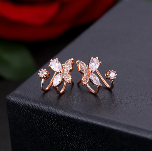Butterfly Diamond Ear Clip Image 3