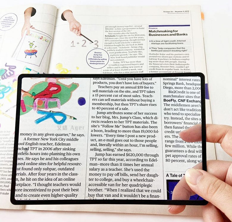 Magnifying Glass in Use