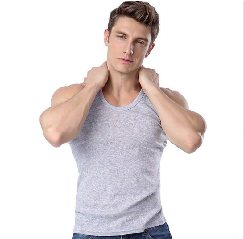 Men's Round Neck Vest Black