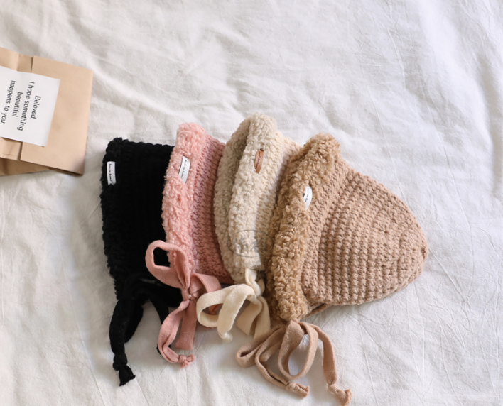Cute Strap Plush Thickened Warm Knitting Wool Hat - Image 4