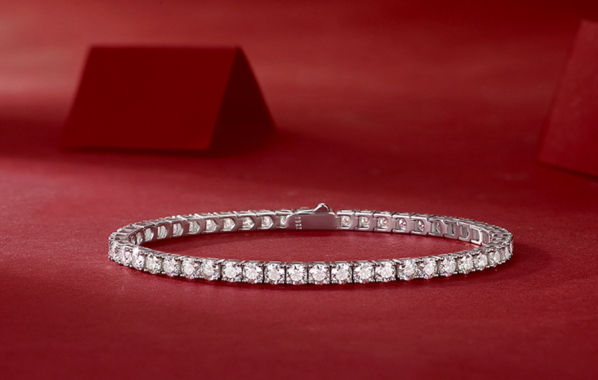 Silver Moissanite Tennis Bracelet
