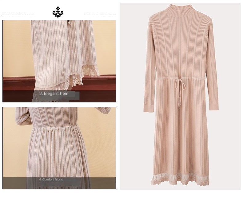 High Neck Sweater Dress 4