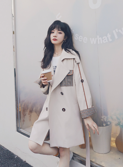 Women's Woolen Coat Back View