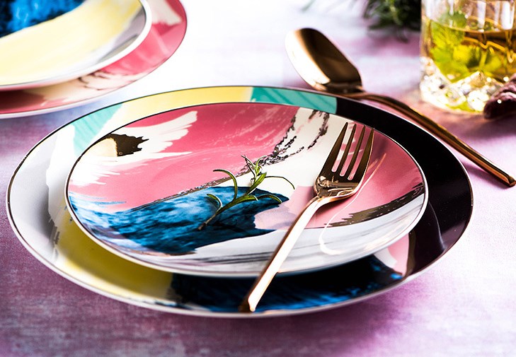 Watercolor Yellow Plate