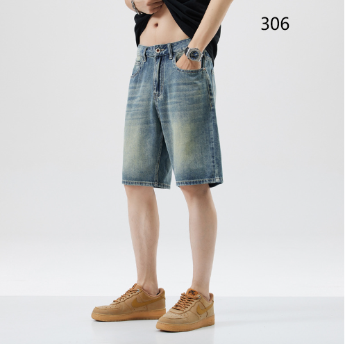 Casual Men's Cotton Shorts Jeans 6