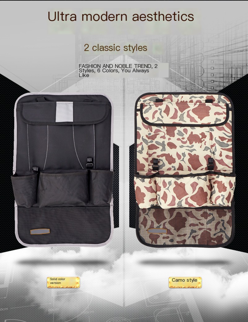 Car Seat Back Storage Bag Image 1