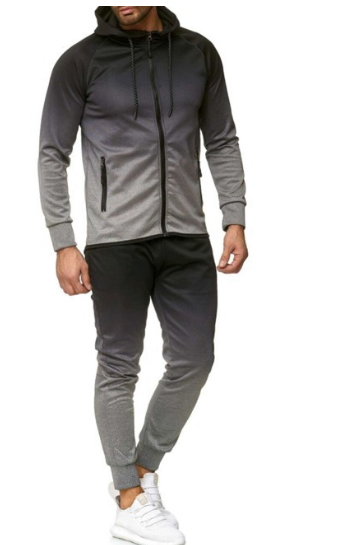 Gradient Zip-Up Hoodie - Close Up