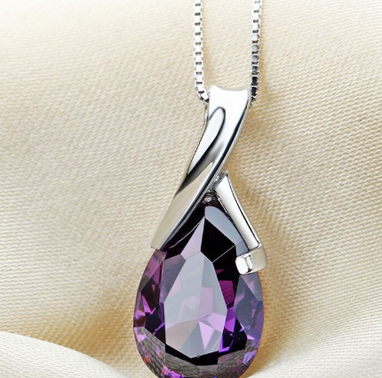 Amethyst Pendant Necklace Image 2