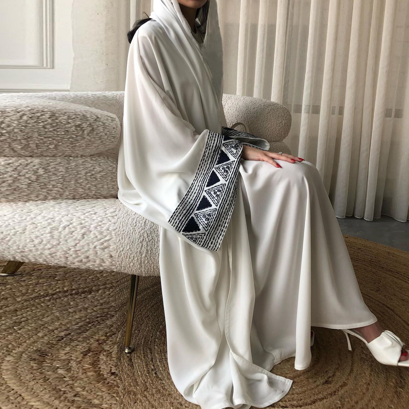 Muslim Black Long Robe - Detail 4