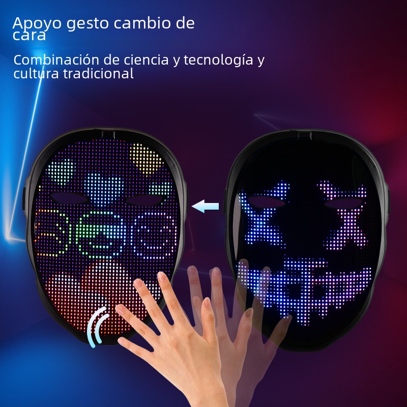 LED Colorful APP Face Mask Image 2