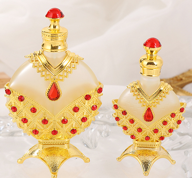 Dubai fashion plating craft Princess bottle empty bottle creative new European painted essence oil bottle perfume bottle