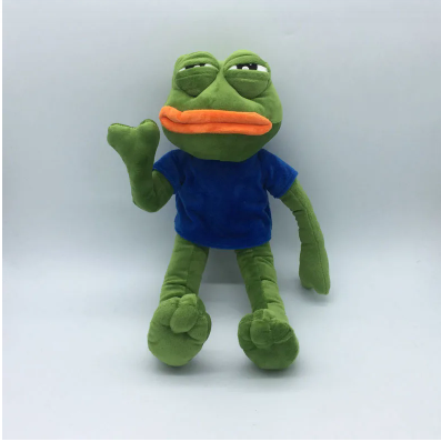 42cm Magic Expression Pepe The Frog Sad Frog Plush 4chan Meme Dolls Stuffed Animal Toy Gift image