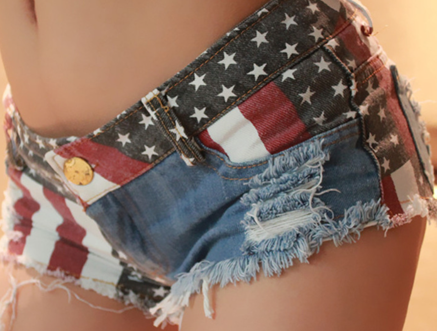 Low Waist Denim Shorts