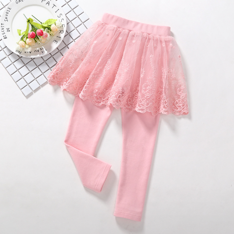 Girls Cotton Leggings with Skirt 2-7 years