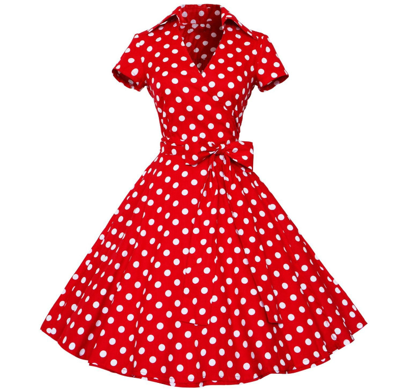 Red Polka Dot Dress Image 1