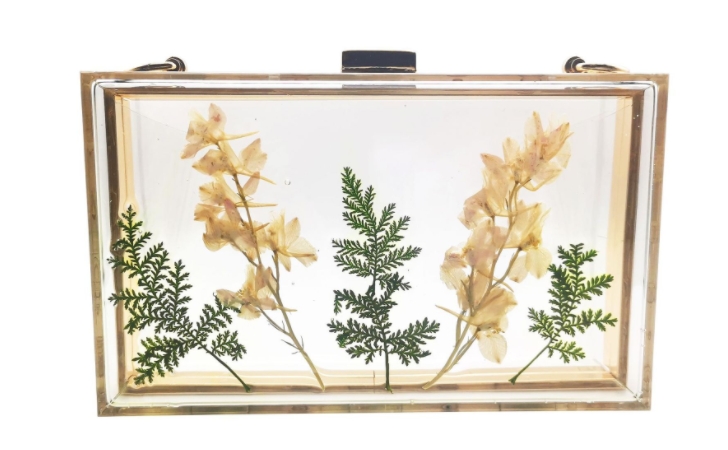 Acrylic Box Bag Floral Design