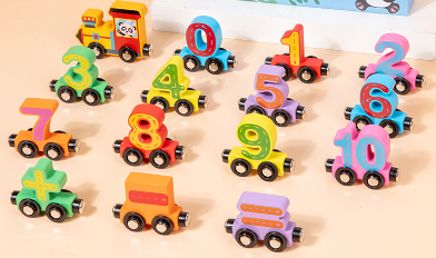 Wooden Magnetic Number Train 5